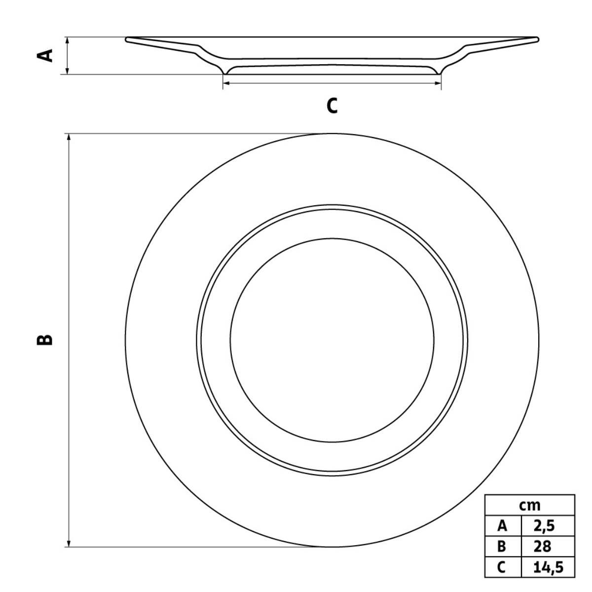 Tramontina Abstratta 28cm Porcelain Dinner Plate