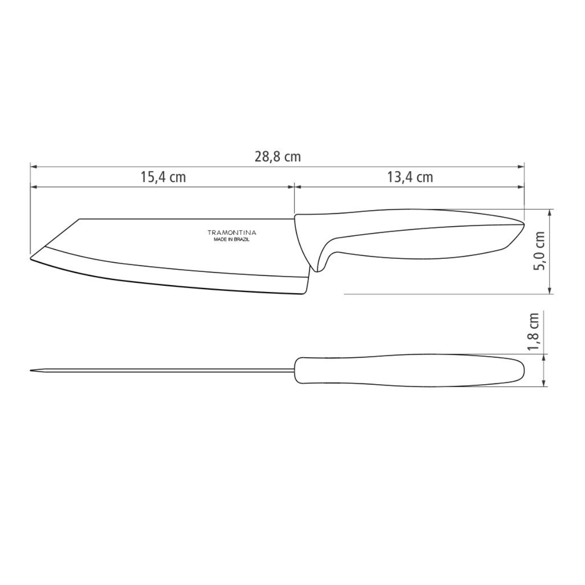 Tramontina Plenus 6" Cooks Knife, Stainless Steel