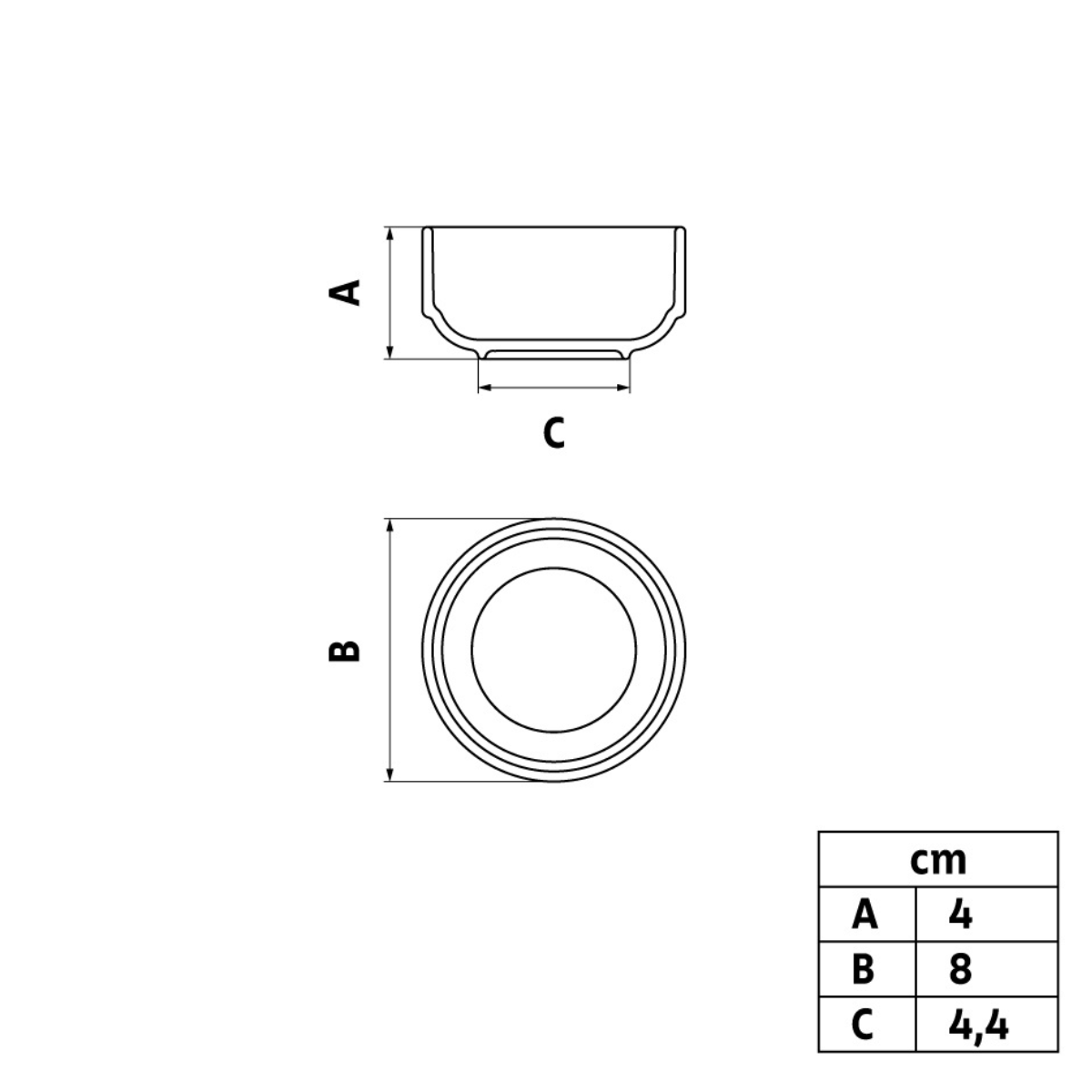Tramontina Paola Porcelain 8cm Stackable Bowl