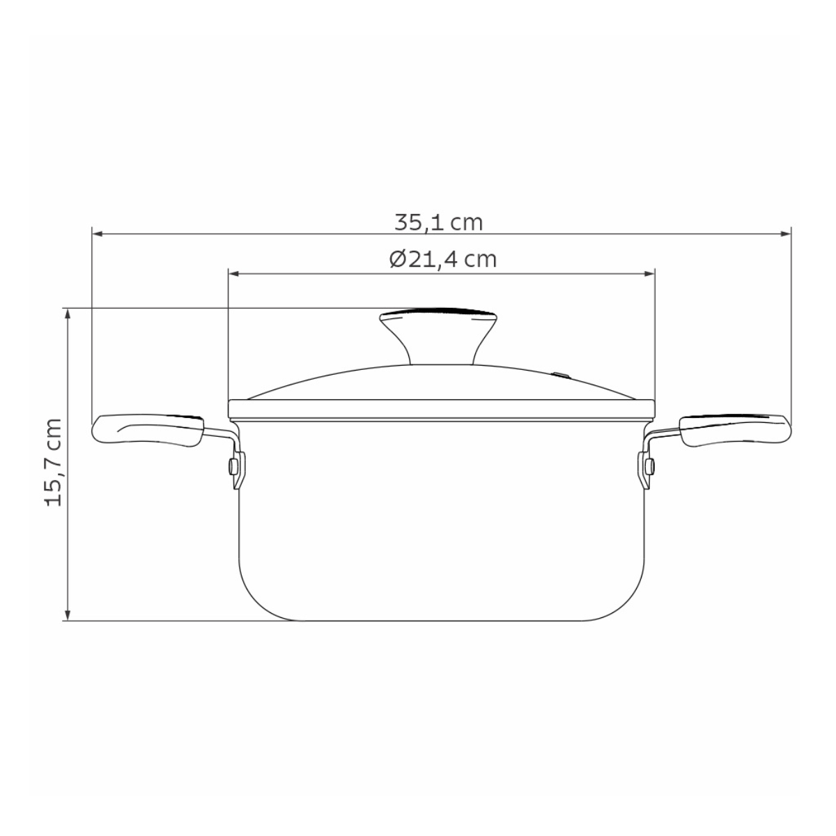 Tramontina LYF 20cm Casserole Pan, Non-stick