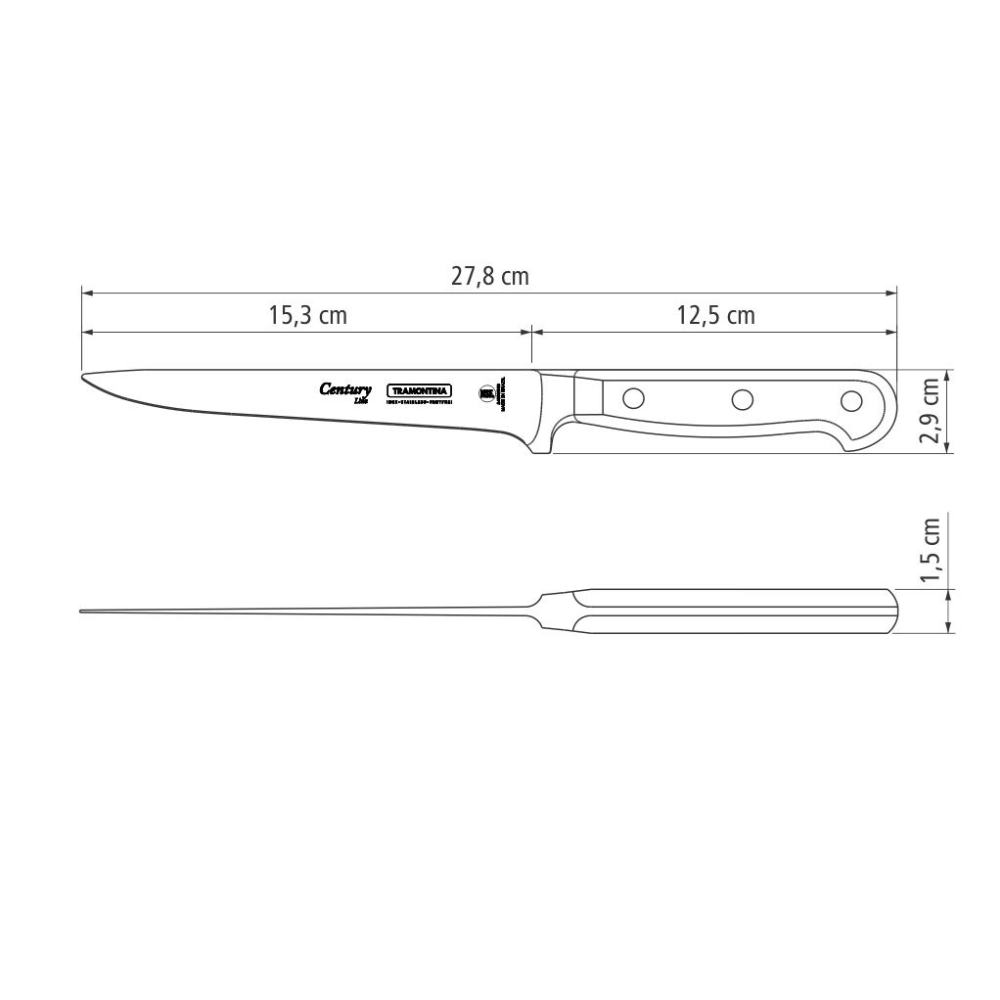 Tramontina Century 6" Boning Knife, Stainless Steel