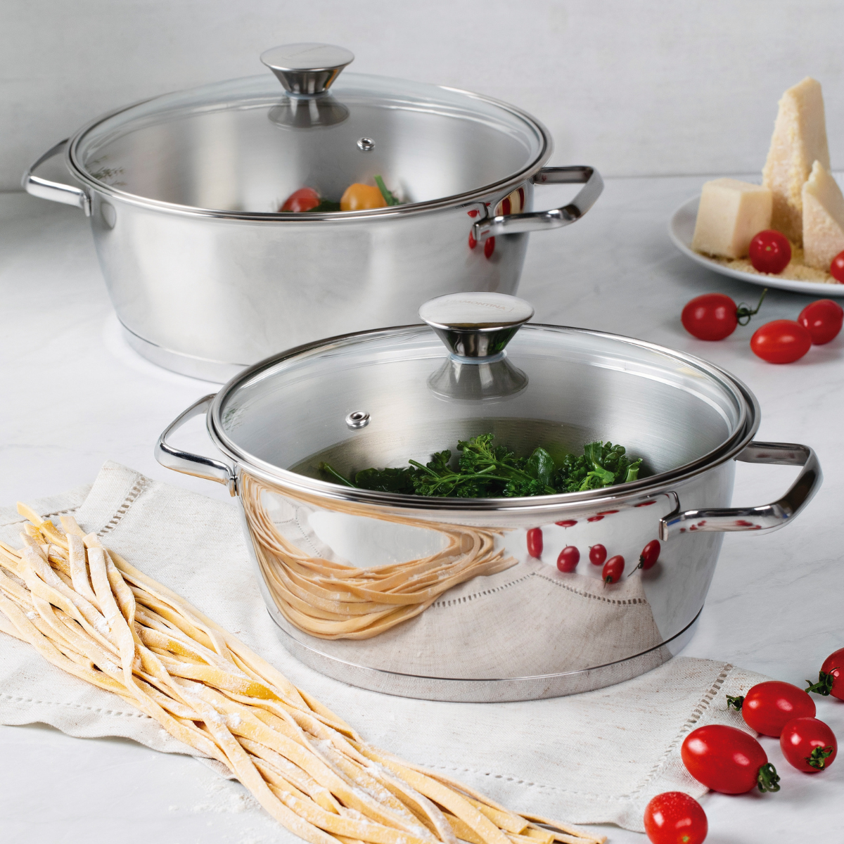 Tramontina Allegra 24cm Casserole with Lid, 18/10 Stainless Steel, Induction