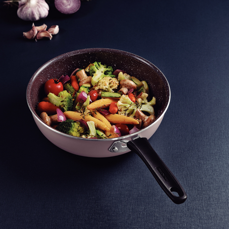 Tramontina Tunis 24cm Deep Frying Pan, Ceramic, Non-stick, Induction