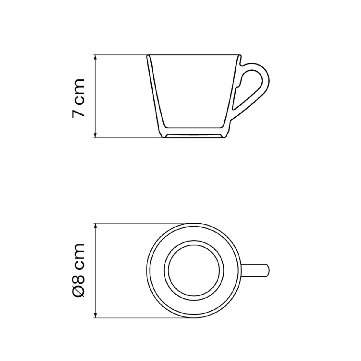Tramontina Gabrielle Underglaze Porcelain Tea Cup