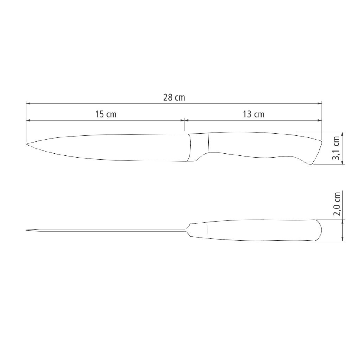 Tramontina Cronos 6" Utility Knife, Stainless Steel
