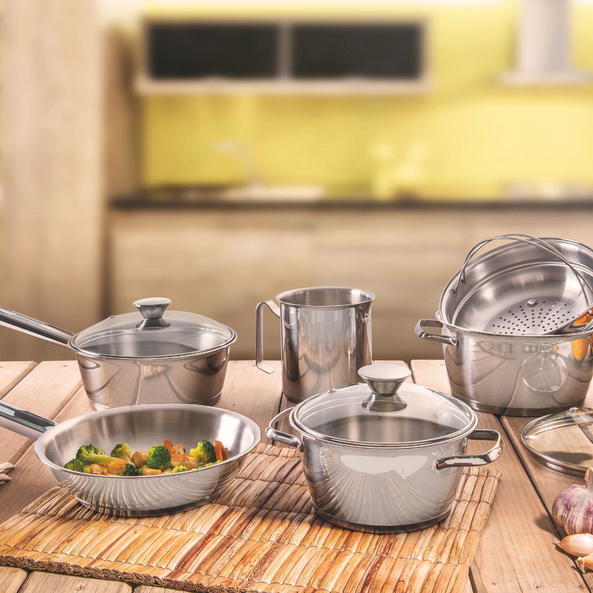 Tramontina Allegra 20cm Casserole with Lid, 18/10 Stainless Steel, Induction