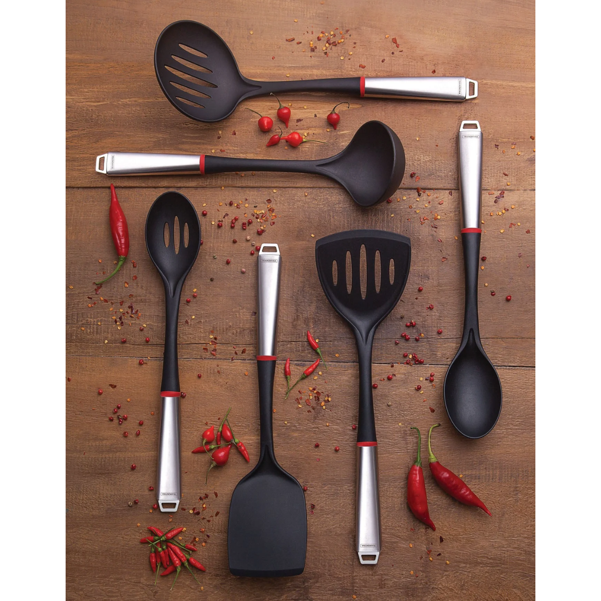 Tramontina Moderne Slotted Serving Spoon, Nylon