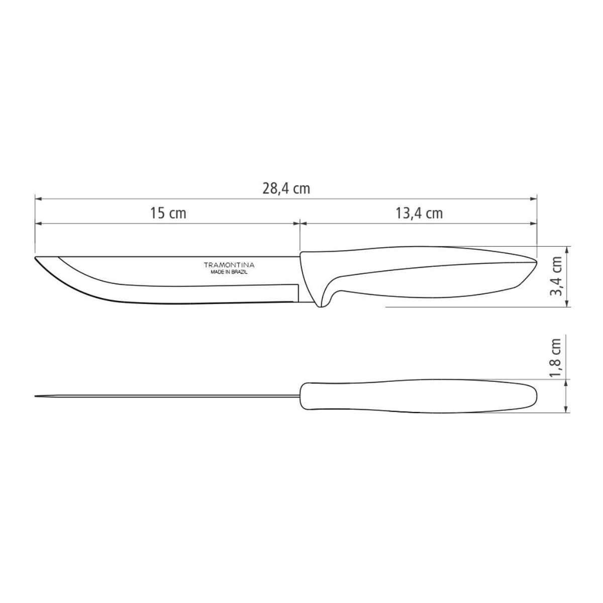 Tramontina Plenus 6" Kitchen Knife, Stainless Steel