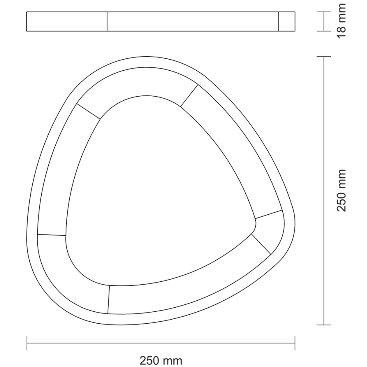 Tramontina 25x25x1.8cm Serving Board, Teak Wood/Mineral Oil Finish