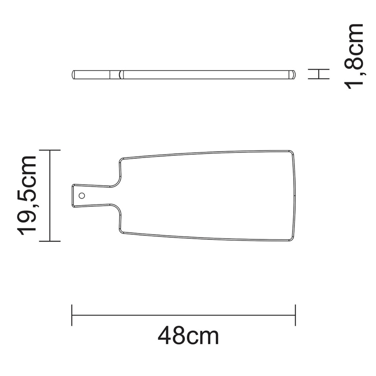 Tramontina 48x19cm Chopping Board with Handle