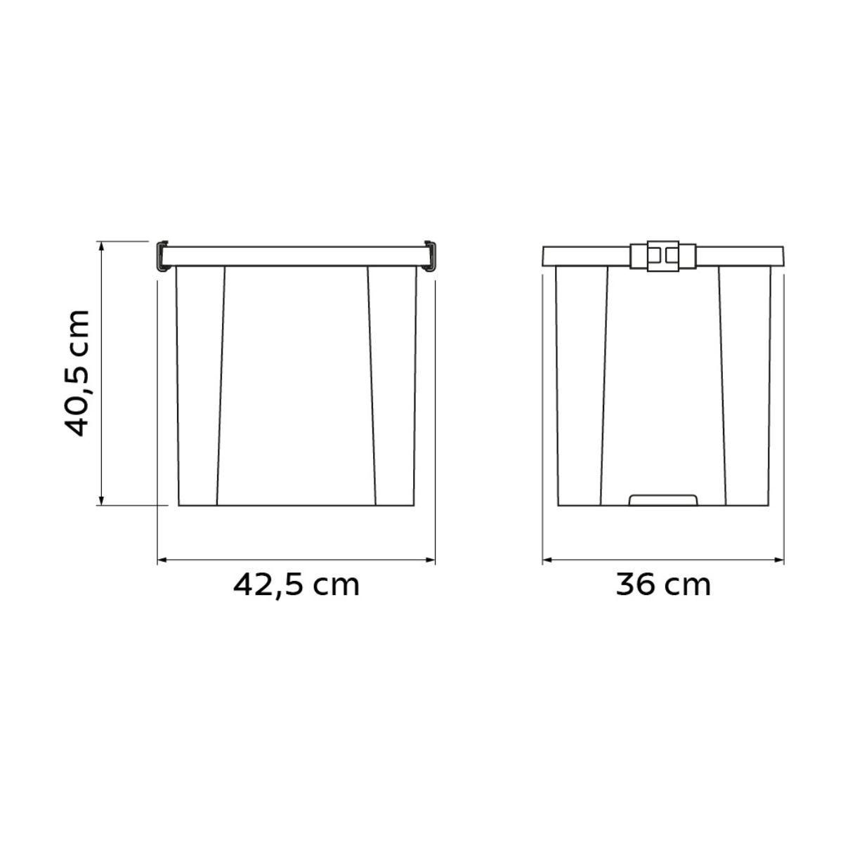 Tramontina Basic Office 42L Organizer Boxes, Stackable