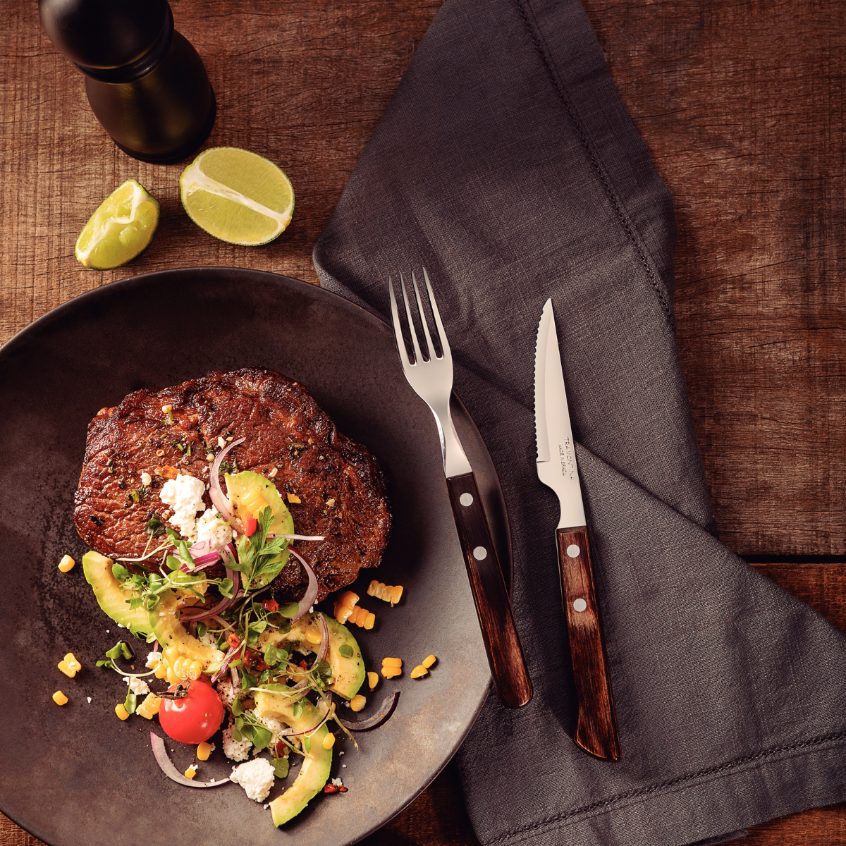 Tramontina Polywood Tableware Set, 12 Pcs, Stainless Steel