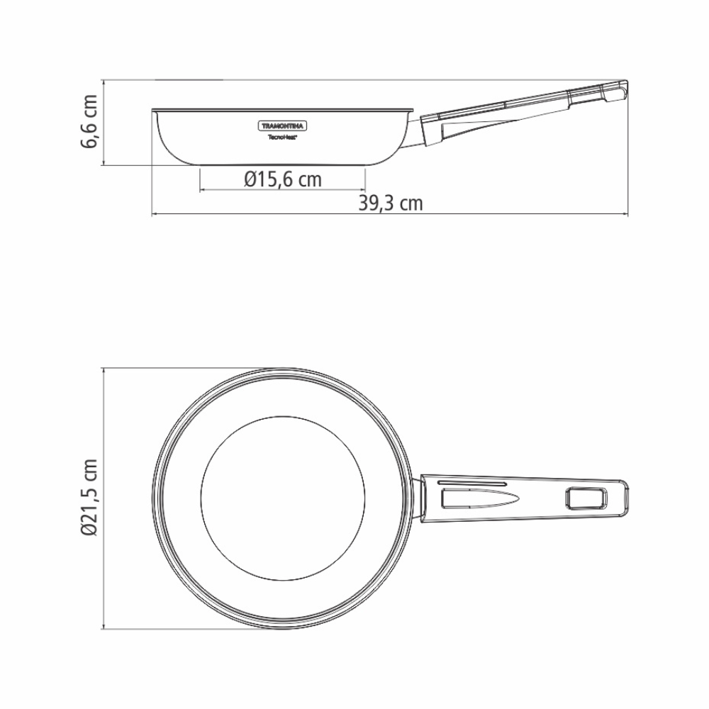 Tramontina Grano Bakelite Frying Pan, Stainless Steel, Induction