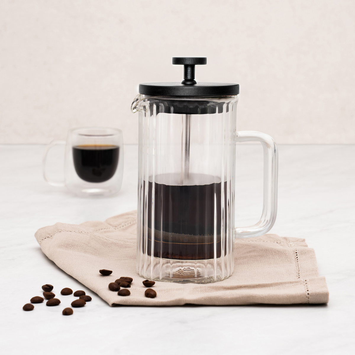 Tramontina 600ml French Press Coffee Maker, Borosilicate Glass