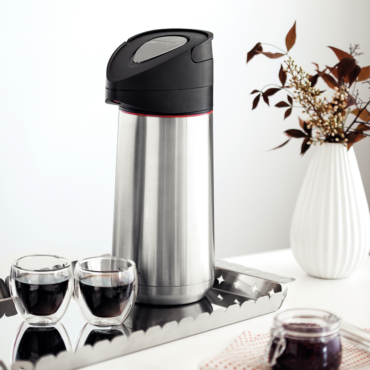 Tramontina Double-Walled Glass Coffee Cup Set, 2 Pcs