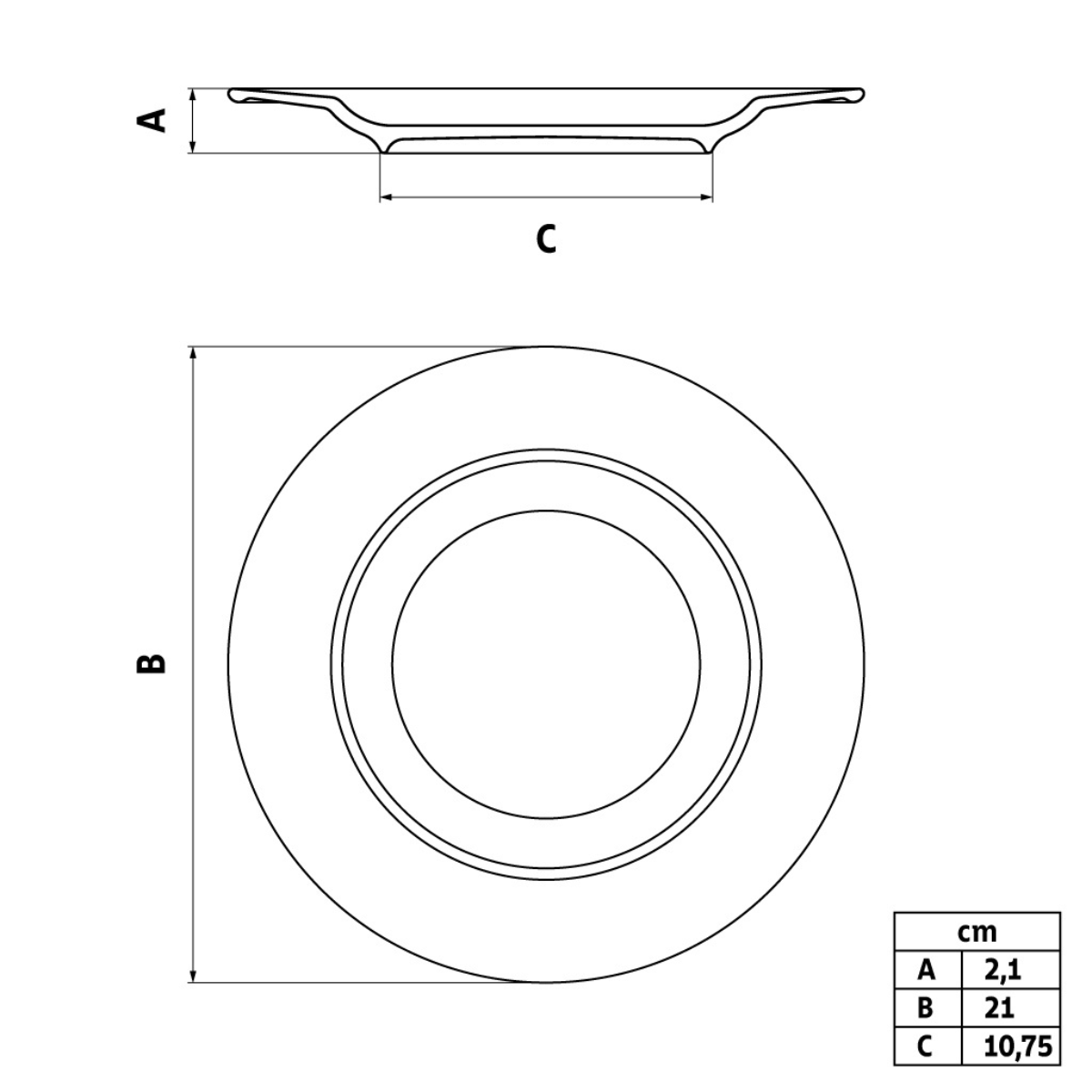 Tramontina Gabrielle 28cm Porcelain Dinner Plate
