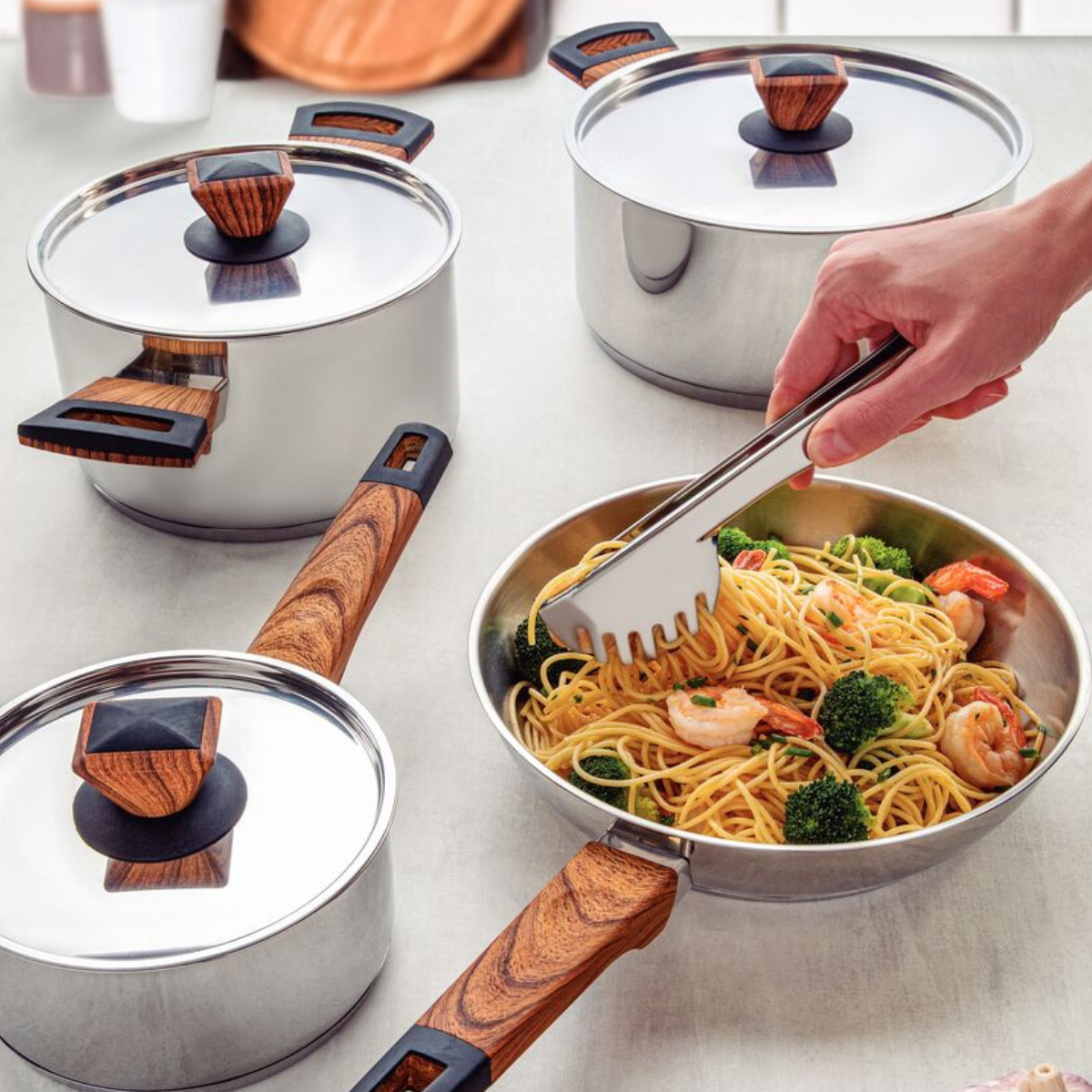 Tramontina Brava 16cm Suace Pan with Lid, 18/10 Stainless Steel, Induction