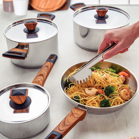 Tramontina Brava 24cm Frying Pan, 18/10 Stainless Steel, Induction