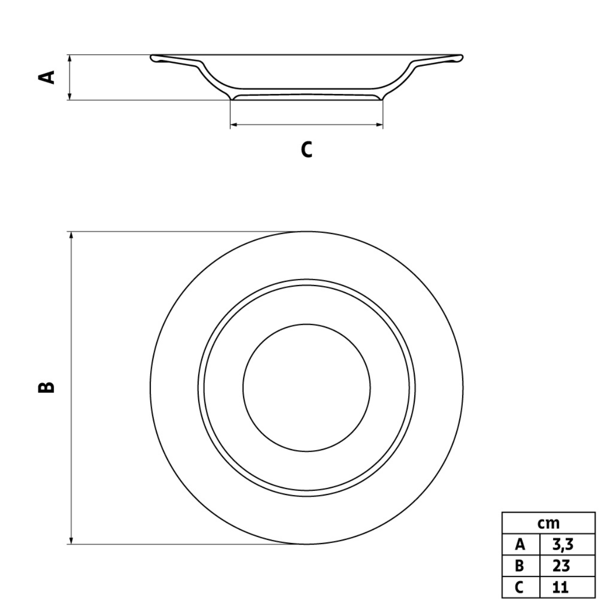 Tramontina Gabrielle 23cm Porcelain Soup Plate