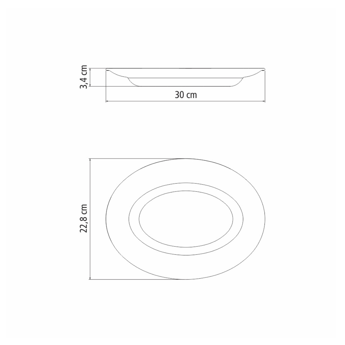 Tramontina Cosmos 30cm Deep Serving Dish, Stainless Steel