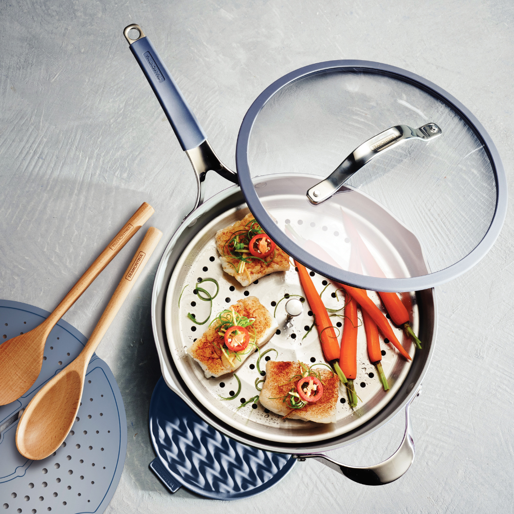 Tramontina All-In-One Plus 30cm 7 Pcs Wok Pan Set, Ceramic/Induction/Aluminium