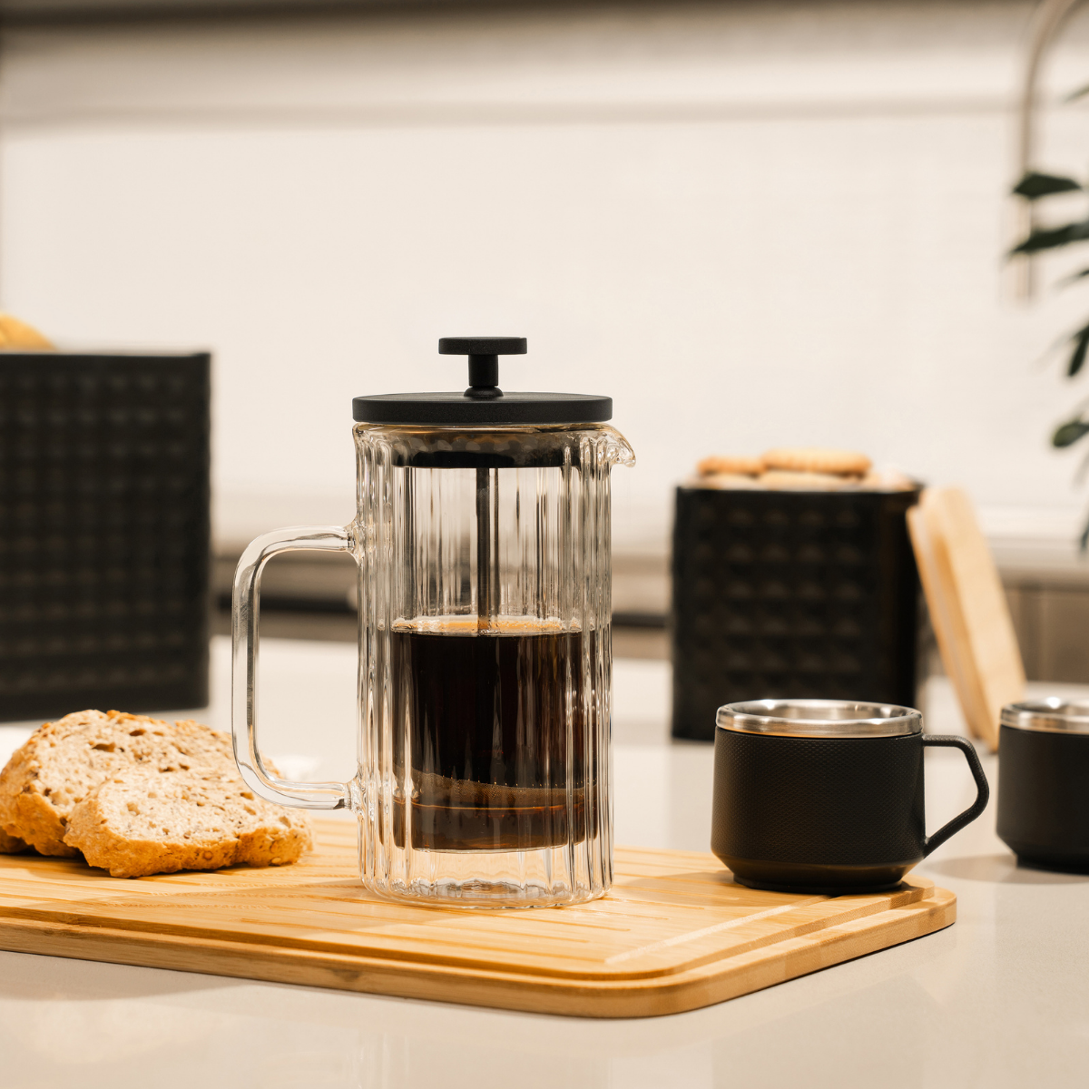 Tramontina 600ml French Press Coffee Maker, Borosilicate Glass