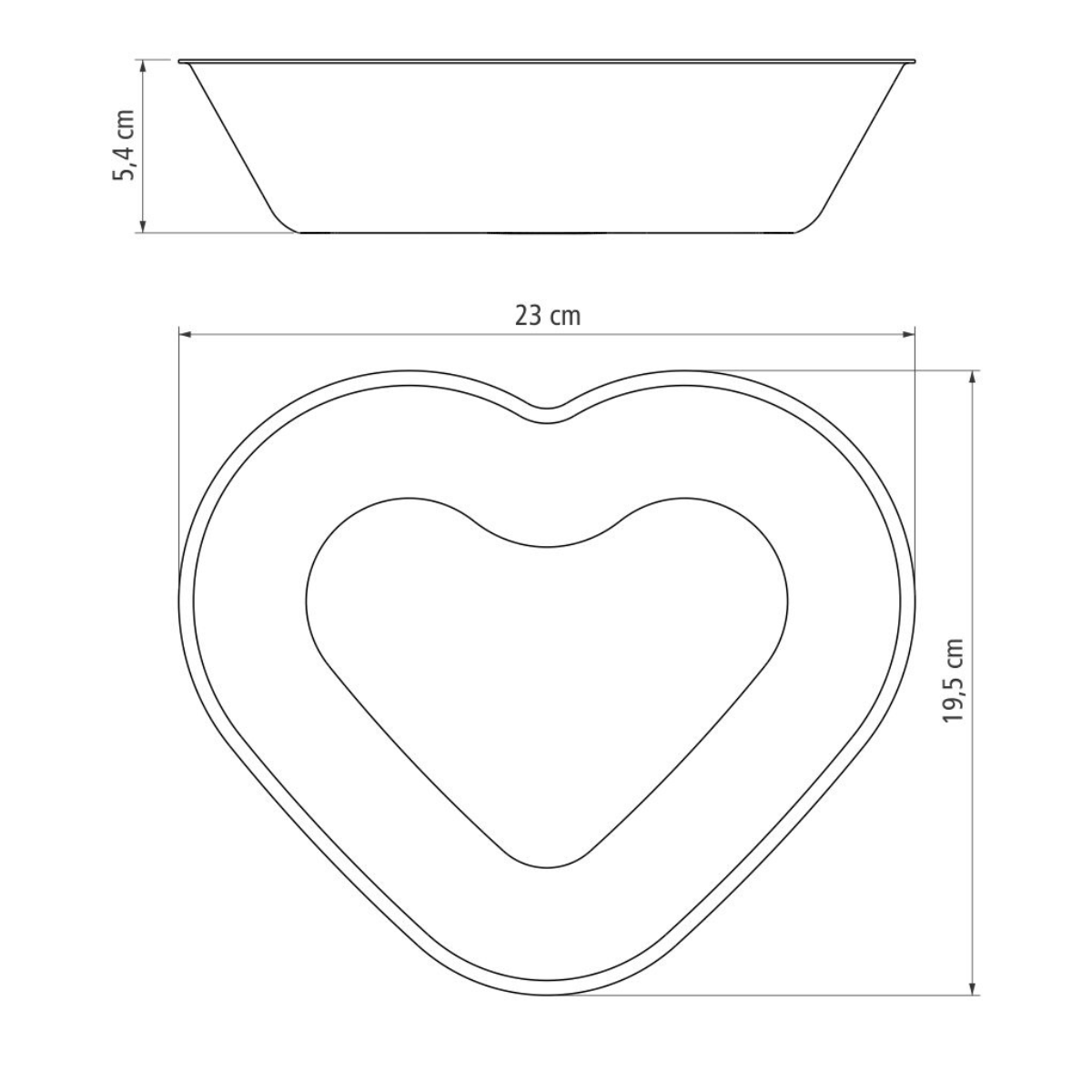 Tramontina Brasil 24cm Heart Cake Mold, Non-Stick