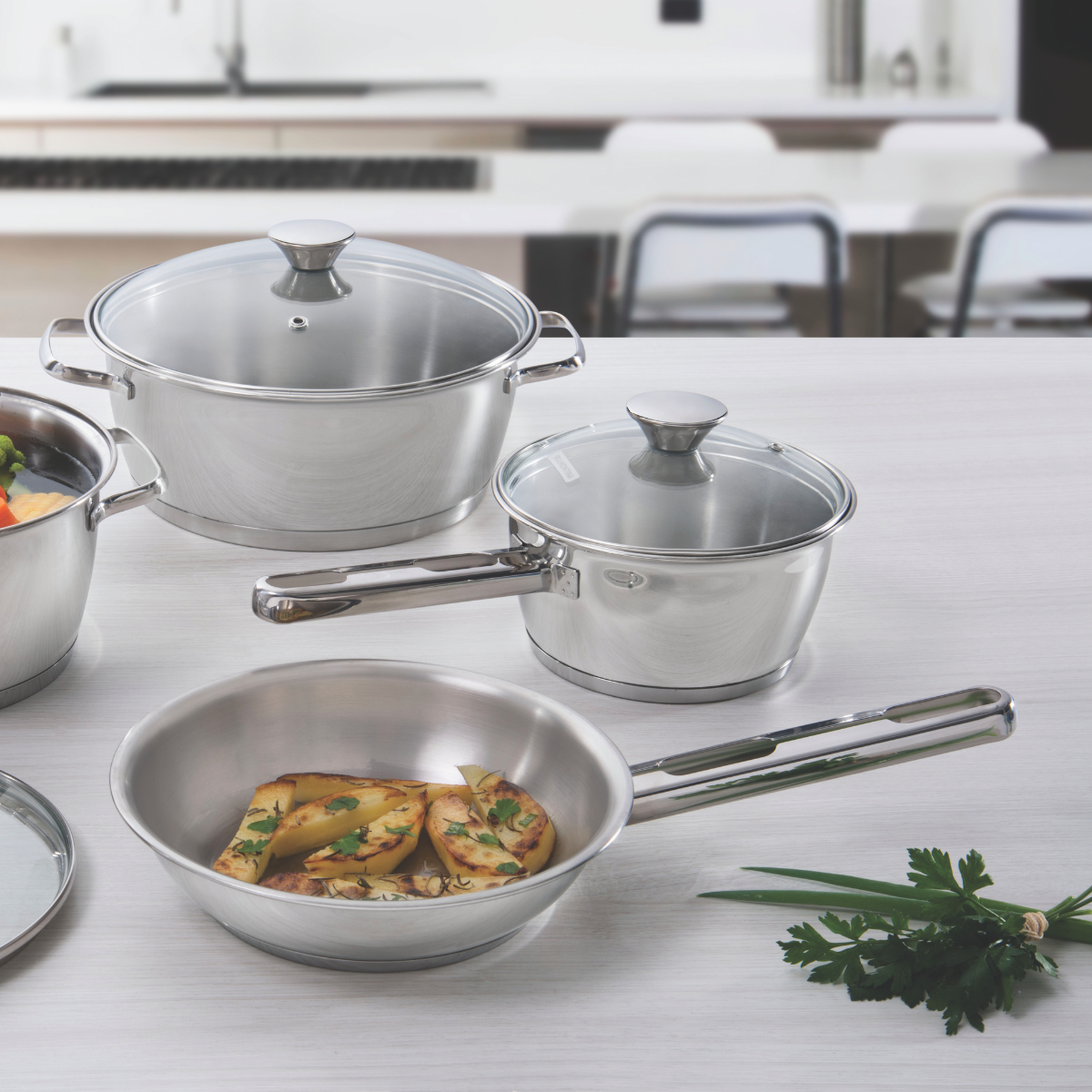 Tramontina Allegra Frying Pan, 18/10 Stainless Steel, Induction