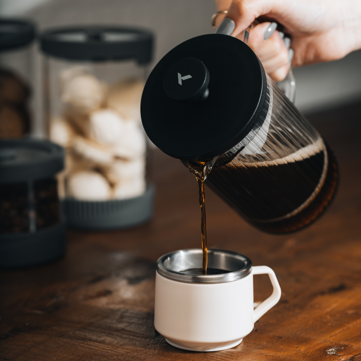 Tramontina 600ml French Press Coffee Maker, Borosilicate Glass