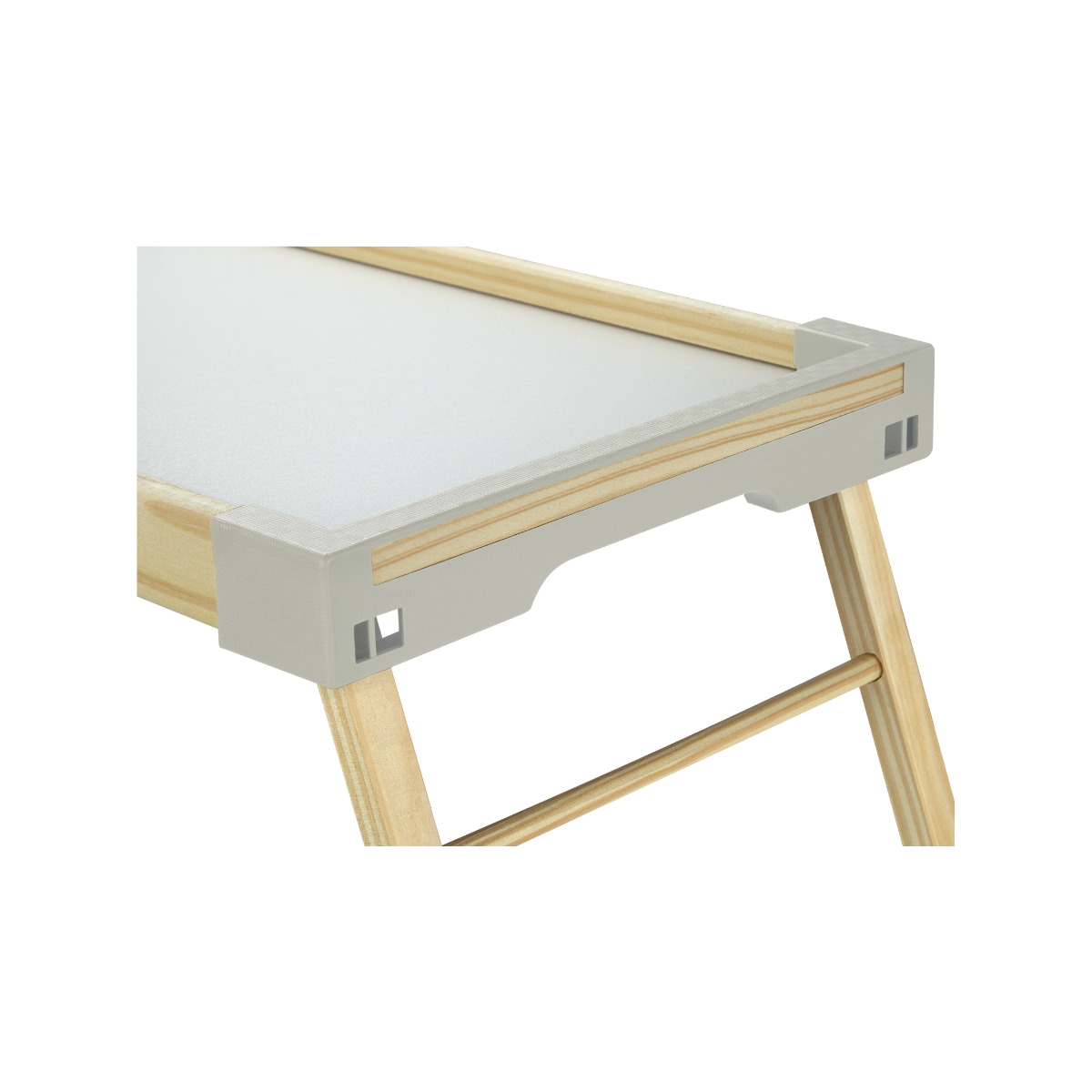 Tramontina Serving Tray in Solid Wood and Folding Feet, Bed tray