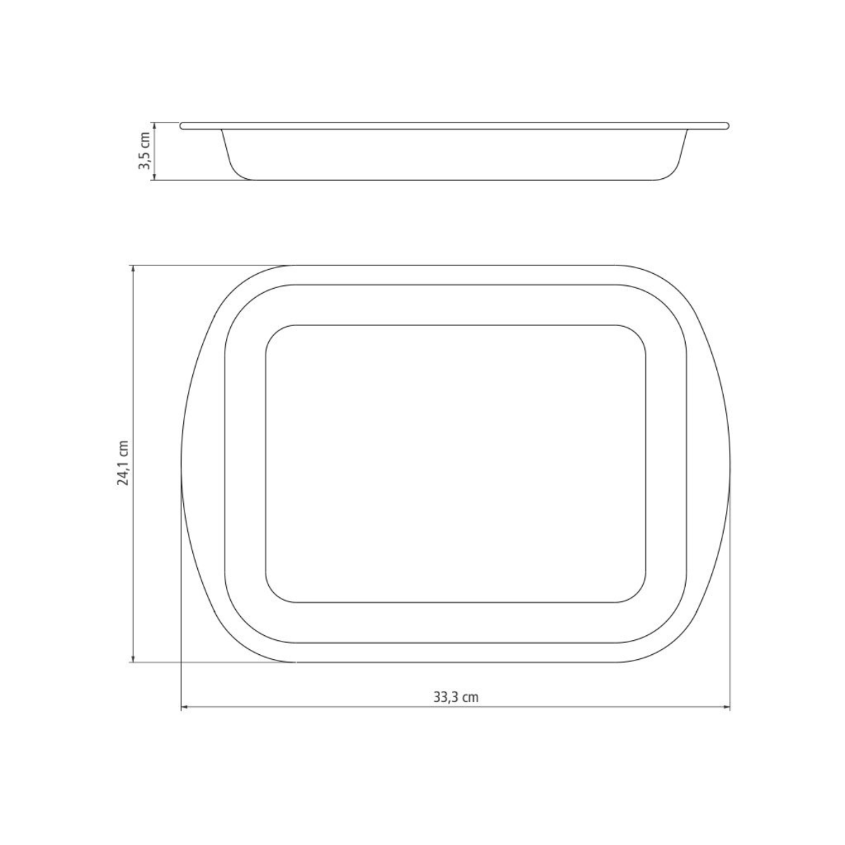 Tramontina Brasil 28cm Flat Roasting Pan, Non-Stick