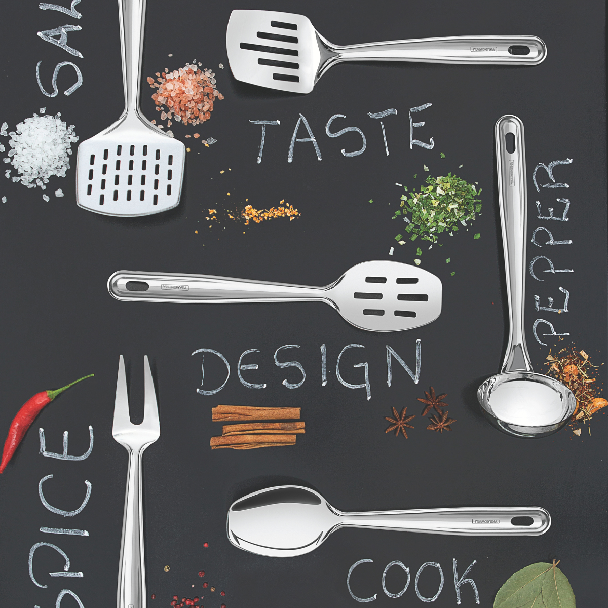 Tramontina Extrata Utensils, Stainless Steel