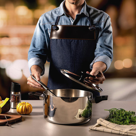 Tramontina Grano Bakelite Casserole, 18/10 Stainless Steel, Induction