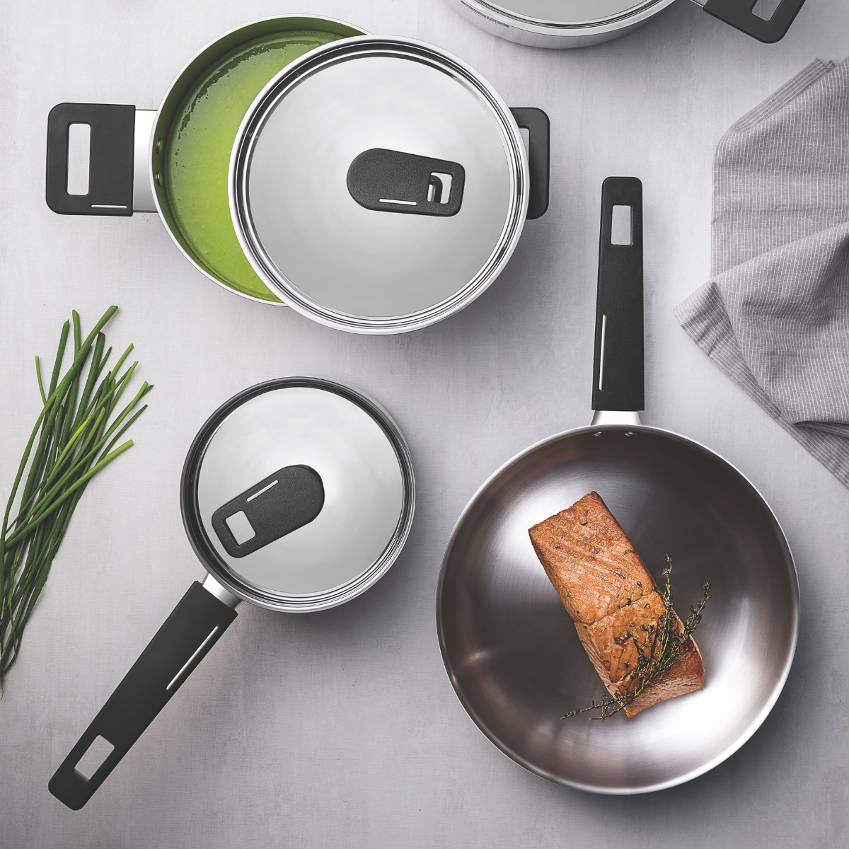 Tramontina Grano Bakelite 16cm Sauce Pan, 18/10 Stainless Steel, Induction