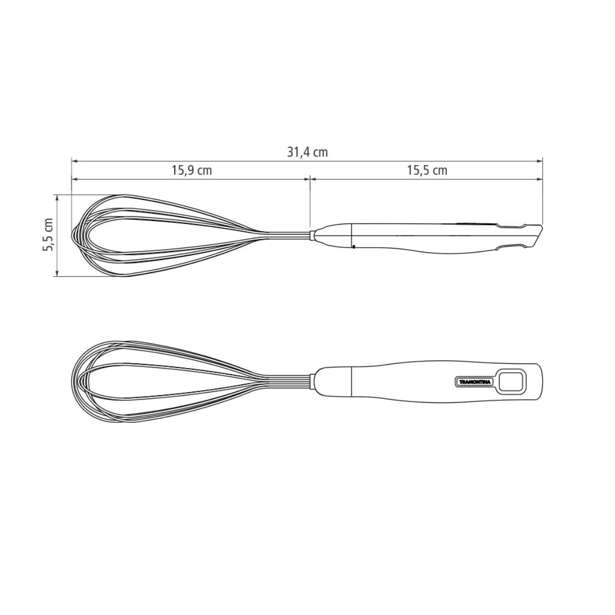 Tramontina Verano Balloon Whisk, Stainless Steel