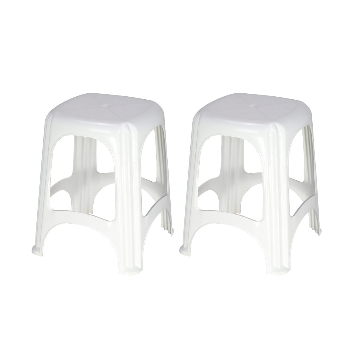 Tramontina Basic Niterói Stool, Plastic/Stackable, Bundle of 2