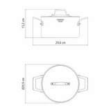 Tramontina Grano 20cm Casserole, 18/10 Stainless Steel, Induction