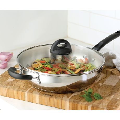 Tramontina Everyday 28cm Wok, 18/10 Stainless Steel/Induction