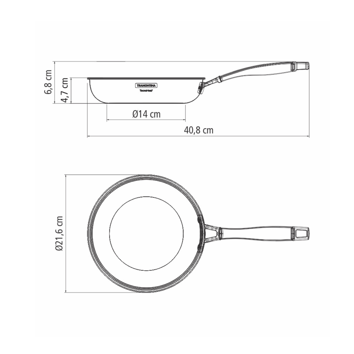 (Pre-Order)Tramontina Grano Frying Pan, 18/10 Stainless Steel, Induction