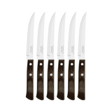 Tramontina Polywood Steak Knives Set, 6 Pcs, Stainless Steel