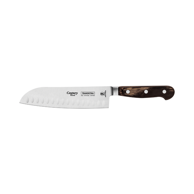 Tramontina Century 7-inch cook's knife with stainless blade and dark wood handle