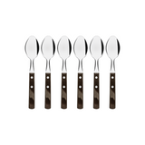 Tramontina Polywood Tea Spoon Set, 6 Pcs, Stainless Steel