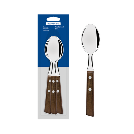 Tramontina Tradicional Table Spoon, 3 Pcs, Stainless Steel