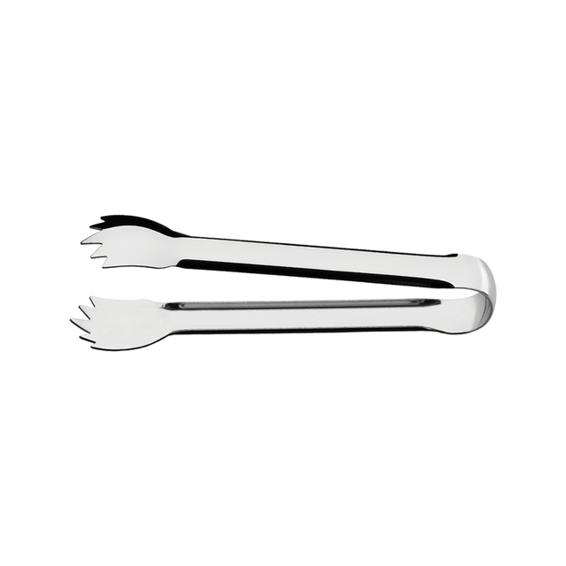 Stainless steel ice tong with two fork prongs