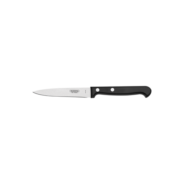 Tramontina 4-inch vegetable and fruit knife with stainless steel blade and black handle