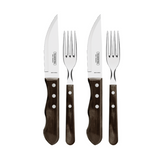 Tramontina Polywood Jumbo Tableware Set, 4 Pcs, Stainless Steel