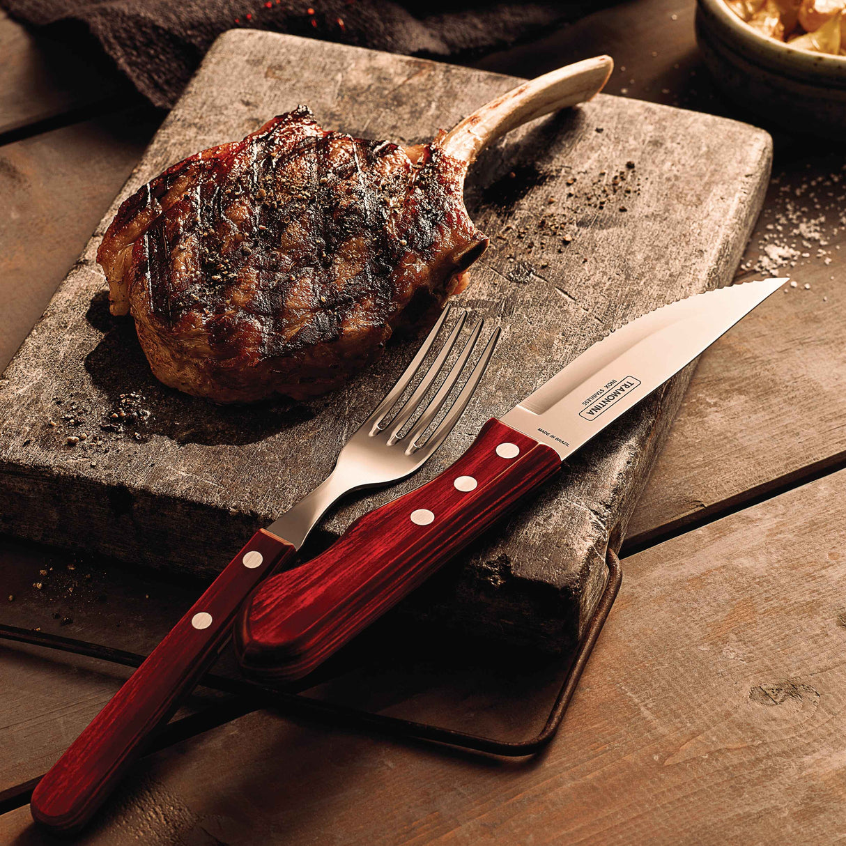Tramontina Churrasco Jumbo Fork, Stainless Steel