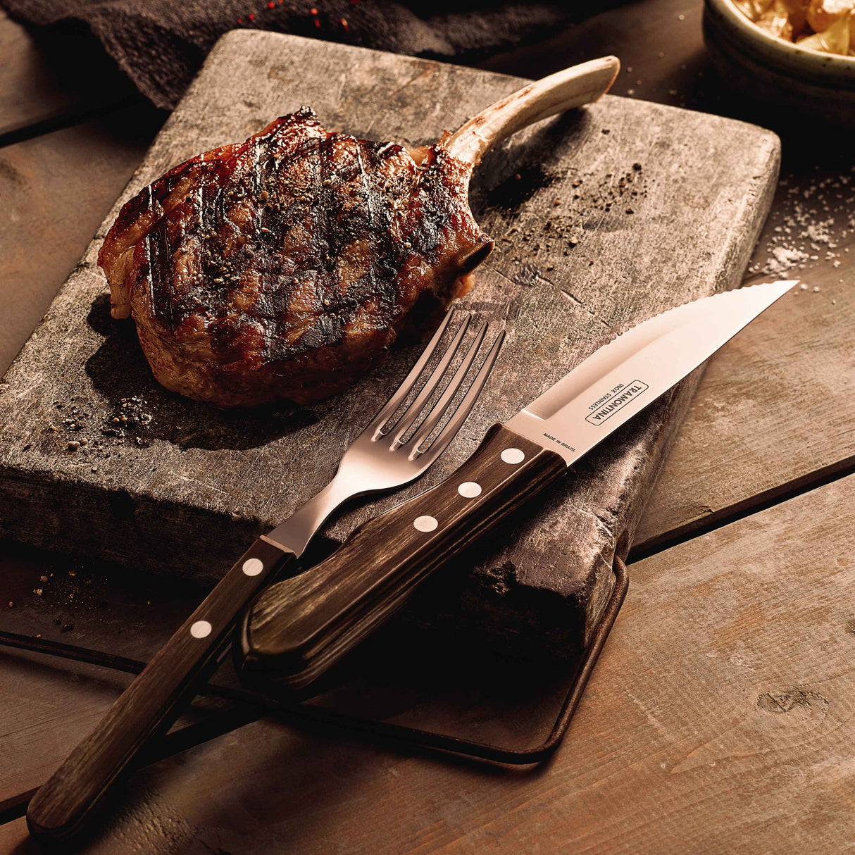 Tramontina Churrasco Jumbo Fork, Stainless Steel