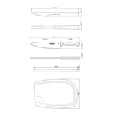 3-piece stainless steel barbecue tool set with spatula, fork, and turner