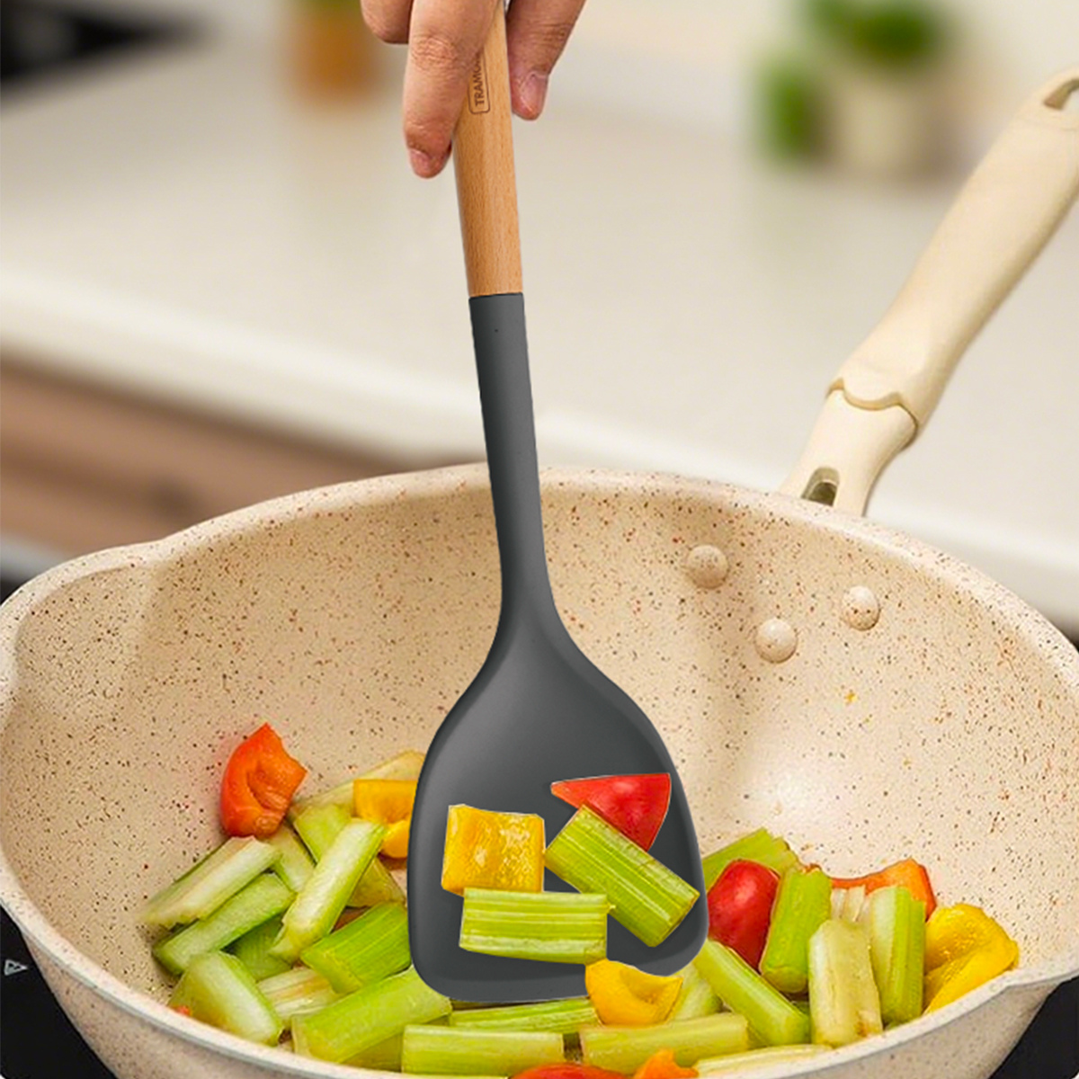 Tramontina Everyday 6 Pcs Silicone Utensils Set with Rotating Holder